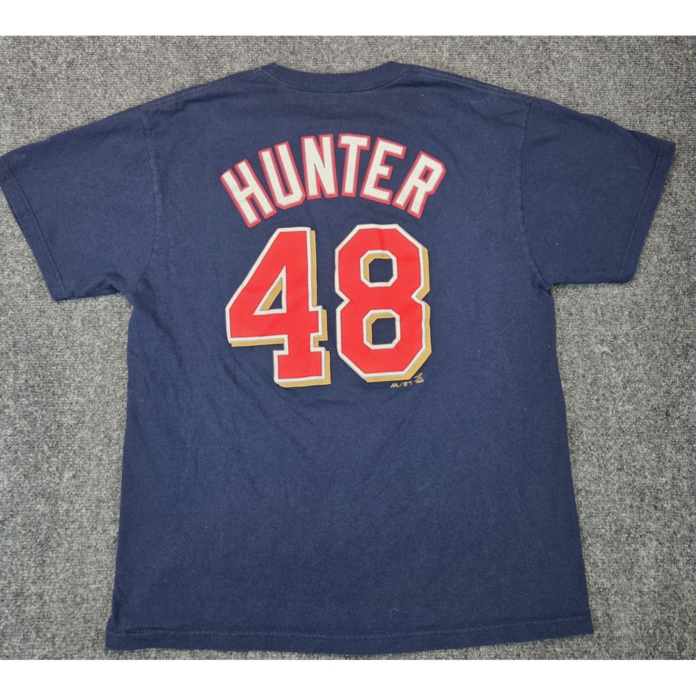 Majestic Hunter Tee Shirt Mens Large Blue Minnesota Twins